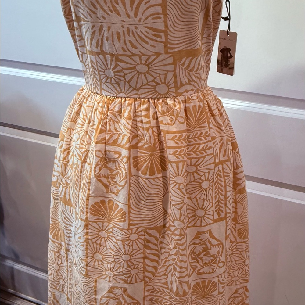 Sincerely Jules Yellow Floral Midi Dress